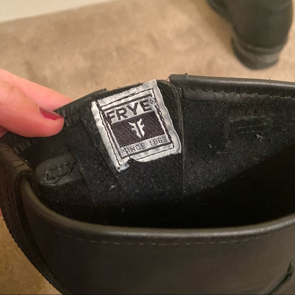 Frye Waterproof Engineer Moto Boot Black 6.5 - Picture 10 of 12